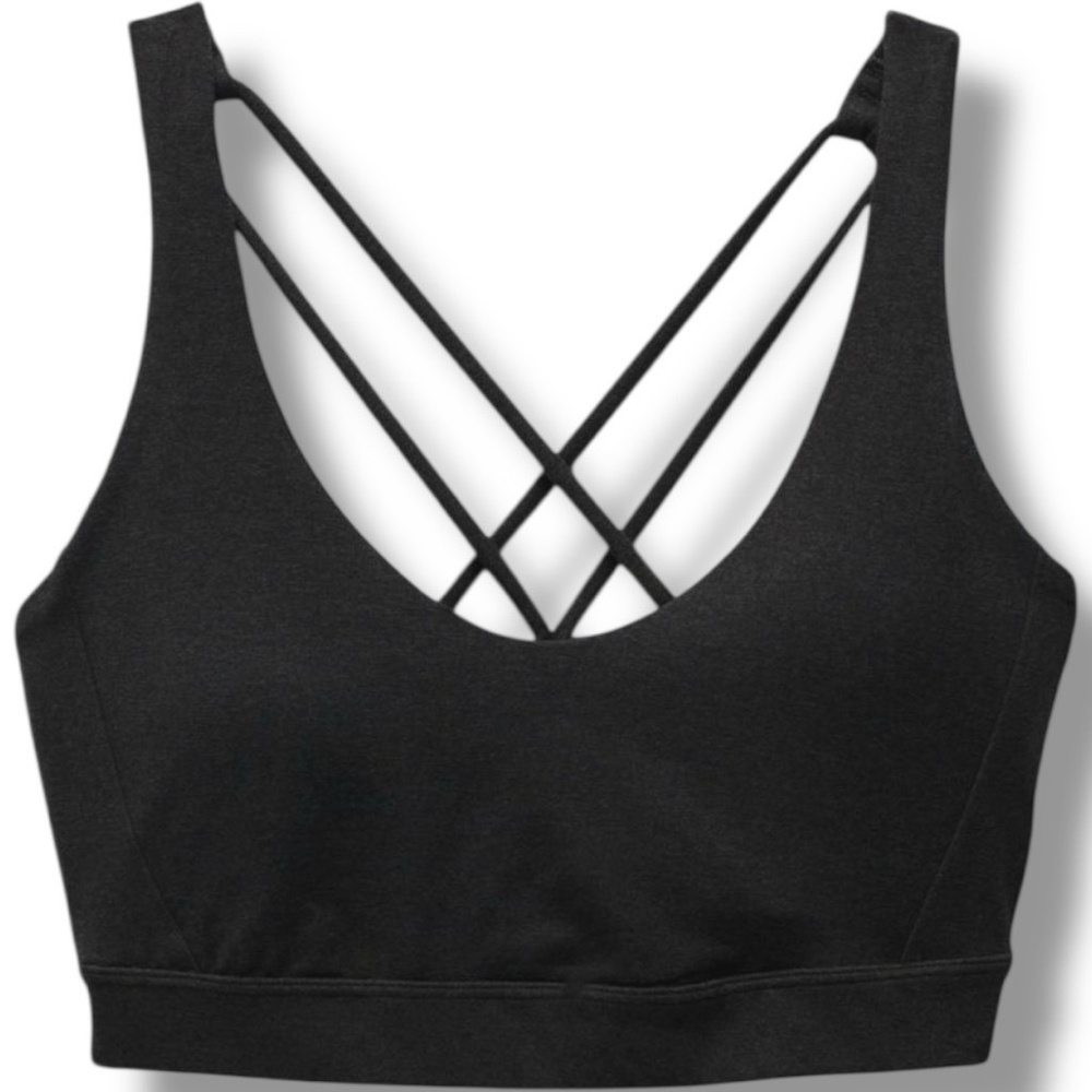 NWT prAna Heavana Every Day Sports Bra Womens Size Extra Small‎ XS Black Heather